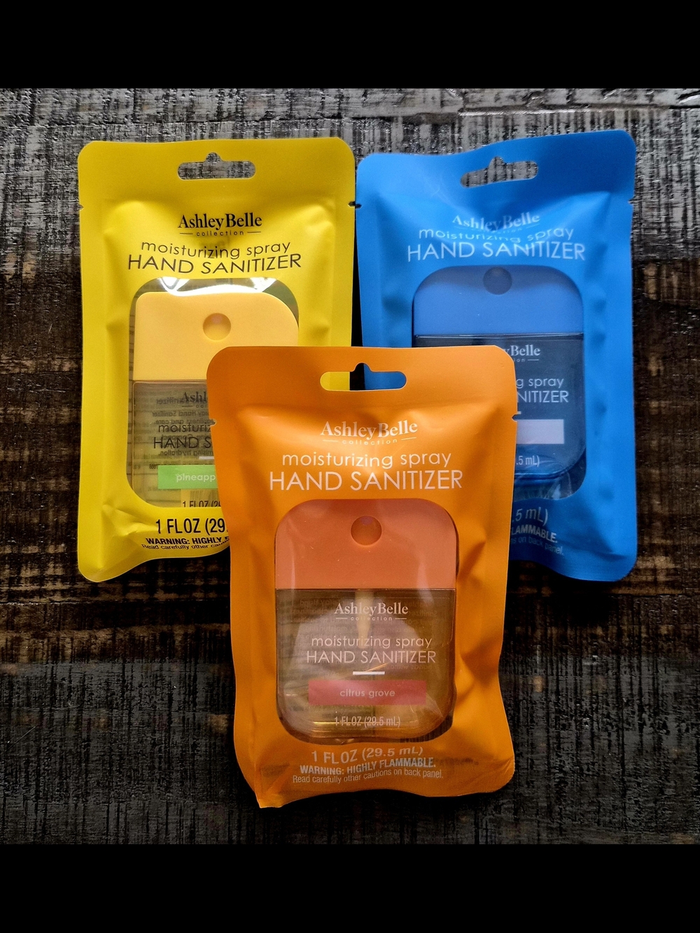 3 Ashley Belle Various Scents Moisturizing Spray Hand Sanitizers New Sealed